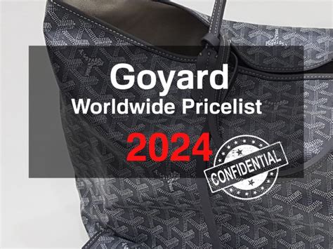 sac e goyard prix|goyard price list 2024.